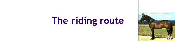 The riding route